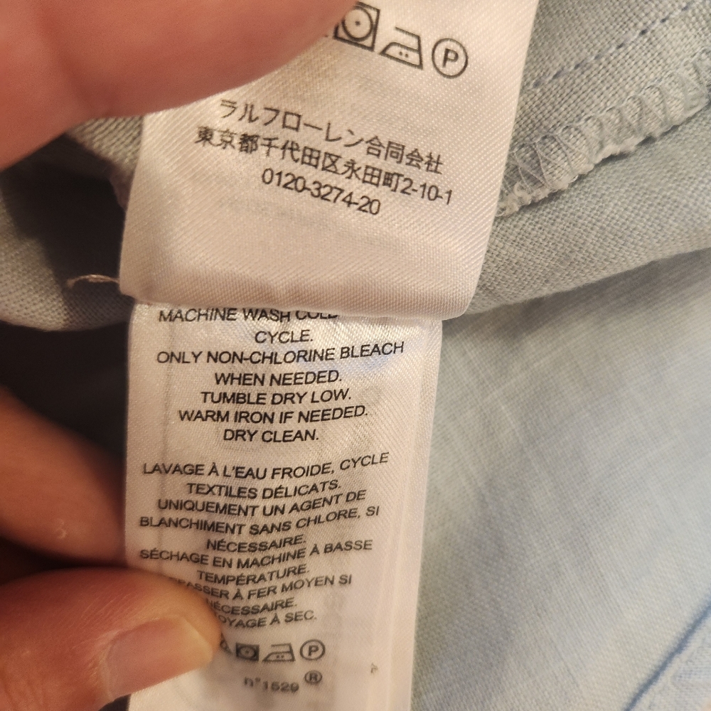 Lauren Ralph Lauren Women's Wakana Dress in Light Blue Linen, Size 2, $185 - Picture 9 of 16